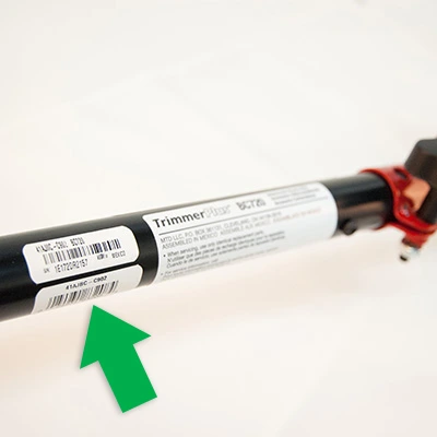 TROY-BILT Trimmer-Plus / Quick-Link -tunnistetarran sijainti