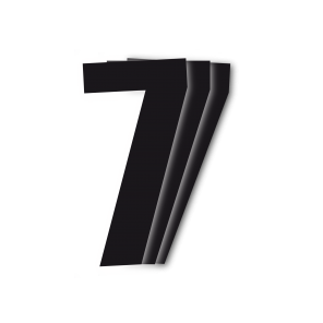 Blackbird kilpanumerot musta 3kpl/srj 13x7cm #7 - Numeropohjat ja kilpanumerot - D171950 - 1