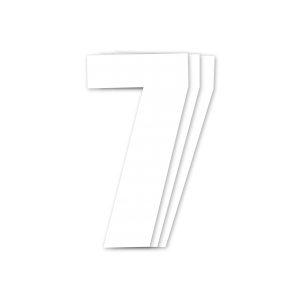 Blackbird kilpanumerot valkoinen 3kpl/srj 16x7,5cm #7 - Numeropohjat ja kilpanumerot - D171960 - 1