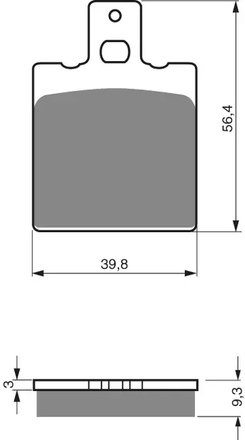 GOLDFREN Jarrupalat 087 Ceramic carbon AD - Moottoripyörän jarrupalat - D227930 - 1