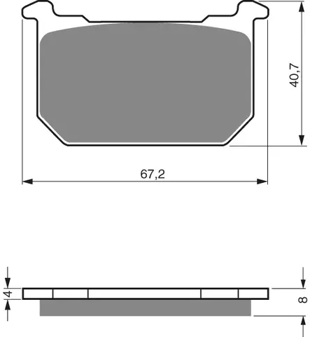 GOLDFREN Jarrupalat 127 Ceramic carbon AD - Moottoripyörän jarrupalat - D227950 - 1