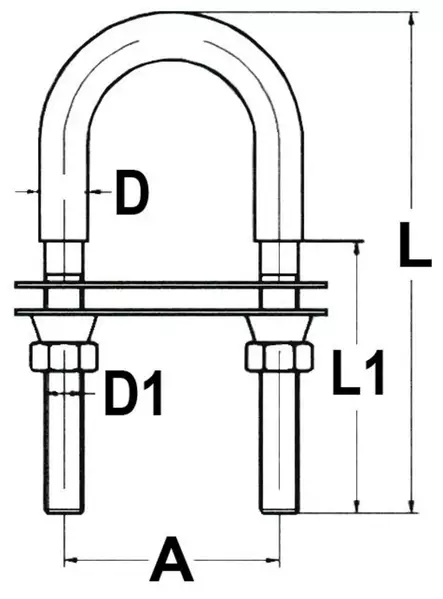 Osculati keulasilmukka RST M8 100mm - Veneen keulasilmukat - D146630 - 2