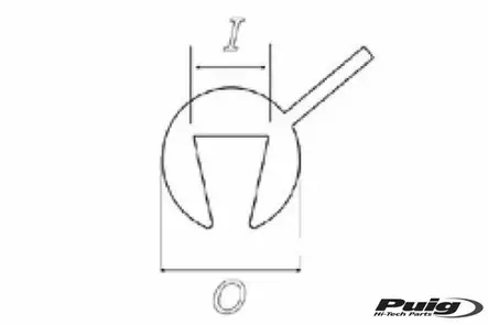 Puig 50M Protector Plastic 3X1,5 C/Black - Moottoripyörän katteet ja tuulenohjaimet - D298740 - 1