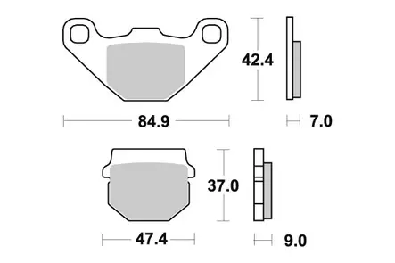 Sbs Jarrupalat Ceramic (544HF) - Mopon ja skootterin jarrupalat - D2350 - 2