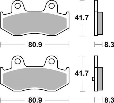 Sbs Jarrupalat Ceramic - Moottoripyörän jarrupalat - D91510 - 1