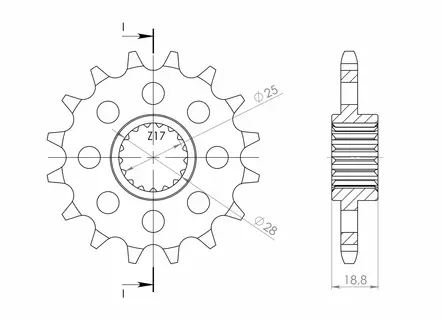 Supersprox Eturatas 704.16 - Moottoripyörän eturattaat - D51480 - 2