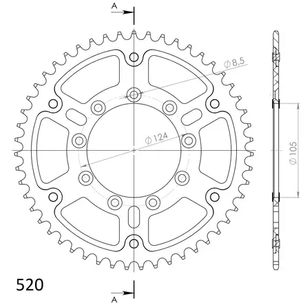 Supersprox Stealth Takaratas TM Kulta 49 - Moottoripyörän takarattaat - D186740 - 2