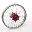 Haan wheel CR 125/250-CRF 250/450 95-.. 21-1,60 SILVER RIM/RED HUB - Moottoripyörän vanteet - D523440 - 1