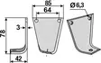 Lapioterä 78 x 3 x 83 mm - Tarvikevaraosat - 350-160 - 2