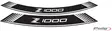 Puig Kit 8 Rim Strips Z1000 C/White - Moottoripyörän vanneteipit - D300940 - 1