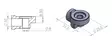 Puig Right Adapter Back Mirror Hi-Tech I,Ii,Iii,Gt,F1 - Moottoripyörän peilin kiinnikkeet - D302700 - 1