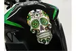 Puig Tank Pad Skull C/Green - Moottoripyörän tankinsuojat - D338010 - 1