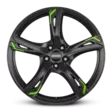 Ronal R62 Green JET BLACK alumiinivanne 8.5x20 - 20-tuumaiset alumiinivanteet - 499-183100 - 1