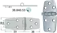 S.S Sarana 97x38 mm - Veneen saranat - D124780 - 1