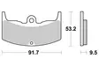 Sbs Jarrupalat Ceramic - Moottoripyörän jarrupalat - D2550 - 1