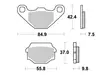 Sbs Jarrupalat Sintered Taakse - Moottoripyörän jarrupalat - D2570 - 1