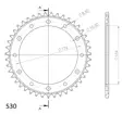 Supersprox / JT Teräs takaratas 1340.43 - Moottoripyörän takarattaat - D26620 - 2