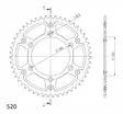 Supersprox Stealth Takaratas Oranssi - Moottoripyörän takarattaat - D295270 - 2