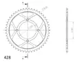 Supersprox Teräs takaratas 1204.46 - Moottoripyörän takarattaat - D216370 - 2