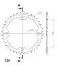 Supersprox Teräs takaratas 1857.36 - Moottoripyörän takarattaat - D216500 - 2
