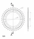 Supersprox Teräs takaratas 857.39 - Moottoripyörän takarattaat - D26830 - 2
