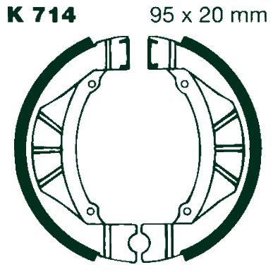 AIR Bromsbackar K 714 95x20mm parvis - Moottoripyörän jarrukengät - D280470 - 1