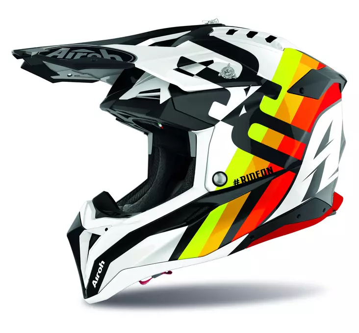 Airoh Aviator 3 Rainbow valkoinen crossikypärä - Crossikypärät - D356830 - 1