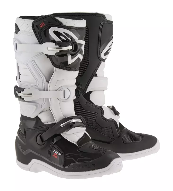 Alpinestars Saapas Tech 7s Nuorten Musta/Valkoinen - Crossi ajosaappaat - D200180 - 1