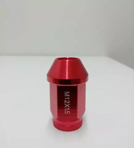 Alumiinimutterisarja punainen 1,5mm nousu, 12mm, 16 kpl - Pyöränpultit ja mutterit 12x1.50mm - 499-76880 - 1