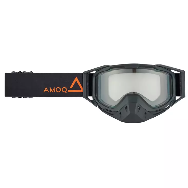 AMOQ Youth Snow Goggles Black-Orange, clear lens - Kelkkalasit - D520290 - 1