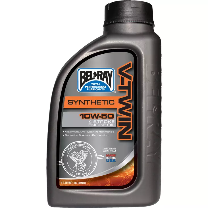 Bel-Ray V-Twin 10W-50 Synthetic Engine Oil 1L - Moottoriöljyt - D59850 - 1