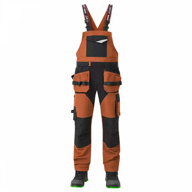 Bibpants w hanging pockets titan flexpro, brown c58/200, pesso - Työhaalarit - 503-DP125R-C58-200 - 1