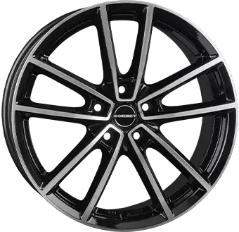 Borbet W Gloss Black / Polished alumiinivanne 8.0x20 - 20-tuumaiset alumiinivanteet - 499-186430 - 1