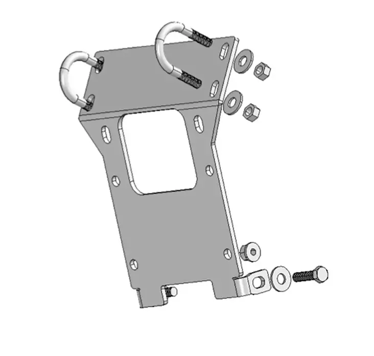 Bronco Vinssin kiinnitysarja Honda TRX 420 - Mönkijän vinssien kiinnityssarjat etu - D125430 - 1