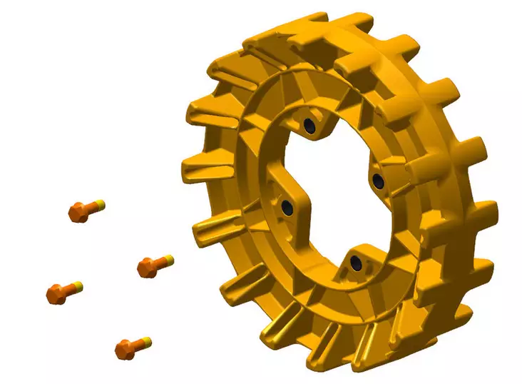 Camso Sprocket 15 teeth 4S, bolt 3/8-16 x 1 1/4 - Mönkijän telasarjojen varaosat - D140970 - 1