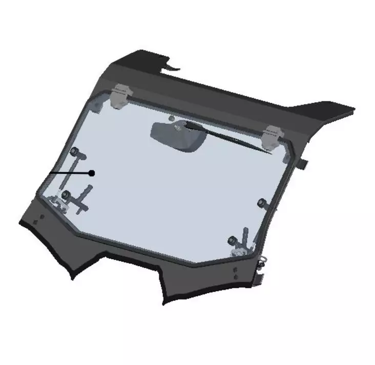 DFK Etupaneeli Yamaha YXZ 1000 - DFK hyttien varaosat ja tarvikkeet - D494670 - 1