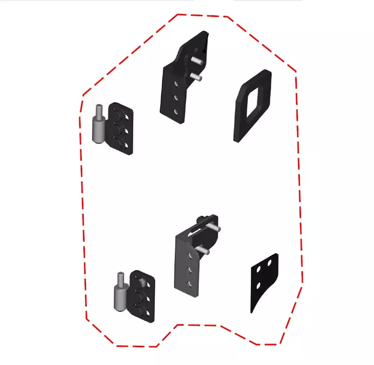 DFK Oikean Oven saranat Can-Am Traxter 2024- - DFK hyttien varaosat ja tarvikkeet - D525420 - 1