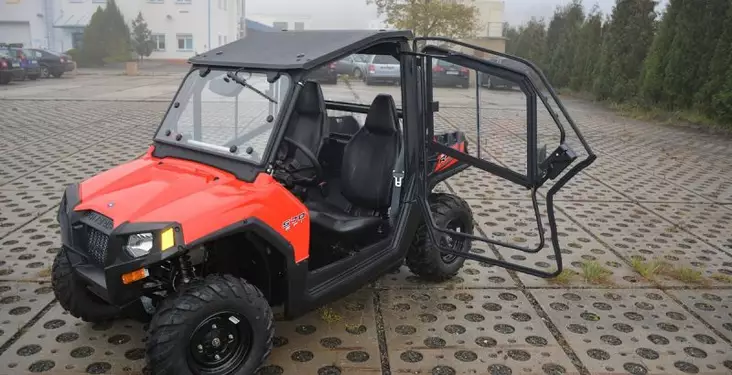 DFK Täysi Ohjaamo Lämmöllä + pyyhin/pesin Polaris RZR 570 2015- - Mönkijän DFK lämpöhytit - D434870 - 1