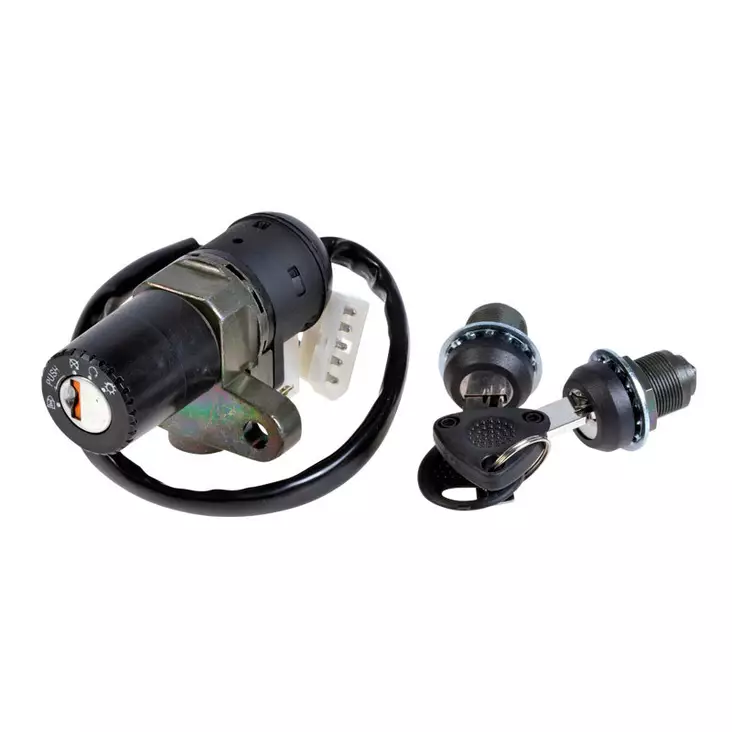 Forte Virtalukko-Lukkosarja, Derbi -05 / MH -12 / Rieju 98-, (5 liit. + 1 joh.) - Mopon ja skootterin virtalukot - D480110 - 1