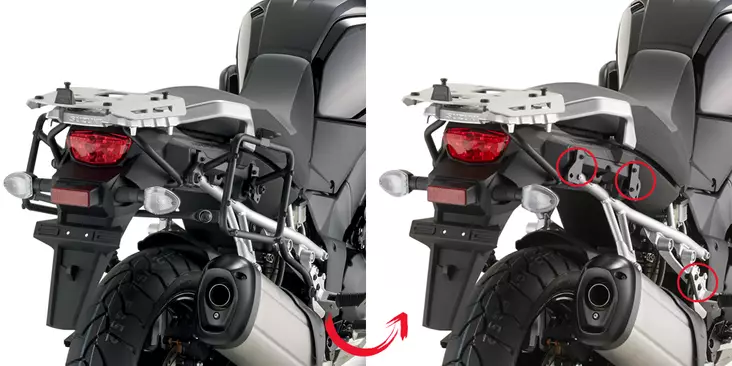 Givi putkisivutelineet Easyfit Suzuki DL1000 V-STROM (2014) - Kiinnityssarjat ja tavaratelineet - D168320 - 1