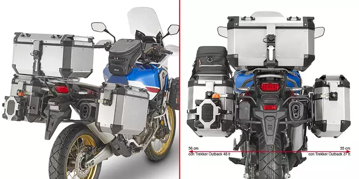 Givi putkisivutelineet Trekker Outback CRF1000L Africa Twin (18) - Kiinnityssarjat ja tavaratelineet - D262840 - 1