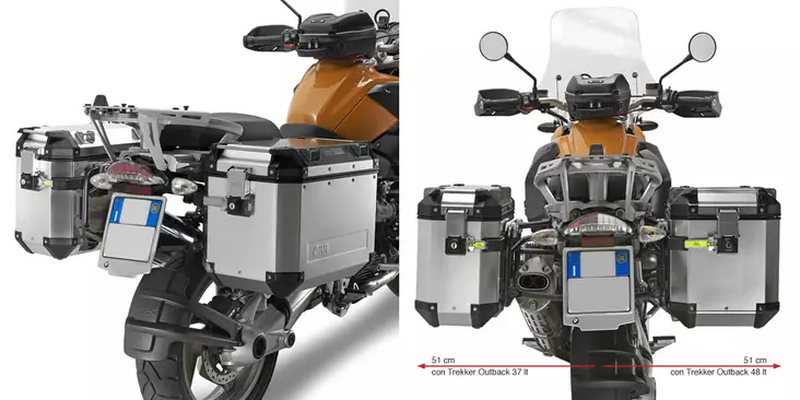 Givi putkisivutelineet Trekker Outback R1200GS (04-12) - Kiinnityssarjat ja tavaratelineet - D158420 - 1