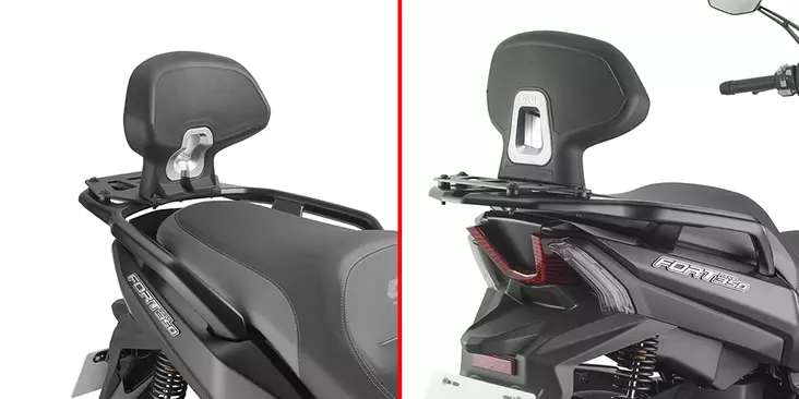 Givi Spec. Backrest Qj Motor Fort 350 (2024) - Moottoripyörän laukkujen lisävarusteet - D501540 - 1