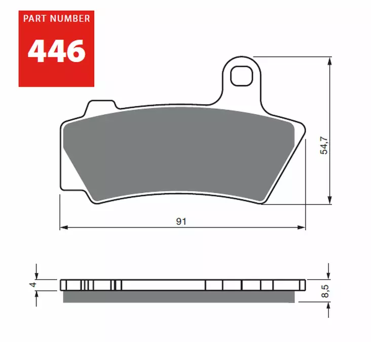 GOLDFREN Jarrupalat 446 Ceramic Carbon S33 - Moottoripyörän jarrupalat - D530340 - 1