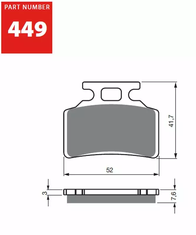 GOLDFREN Jarrupalat 449 Ceramic Carbon AD - Moottoripyörän jarrupalat - D530330 - 1