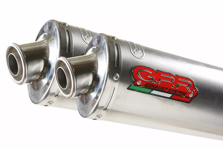 GPR Ducati Monster S2R 800 2004/07 Pair EC-Approv. slip-on exhaust Inox Tondo / - Moottoripyörän äänenvaimentimet - D422640 - 1