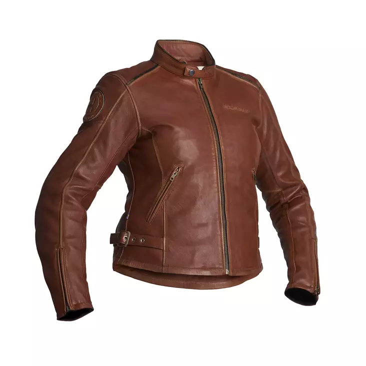 Halvarssons Nahkatakki Nyvall Naisten Konjakki - Moottoripyörä nahkatakit - D406490 - 1