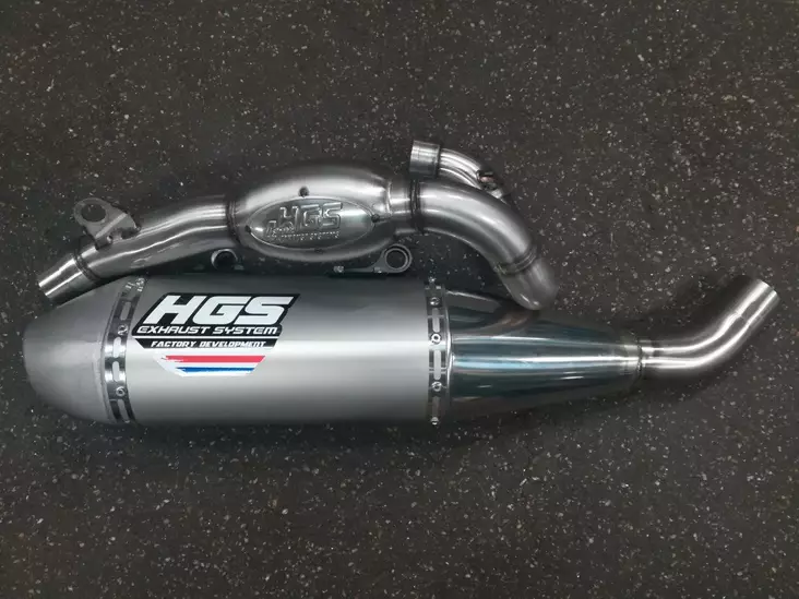 HGS Täysputkisto 4T KTM EXC350F 24-.. EC350F 24-.. FE350 24-.. Grey Steel Cap - Moottoripyörän pakoputkistot - D499460 - 1