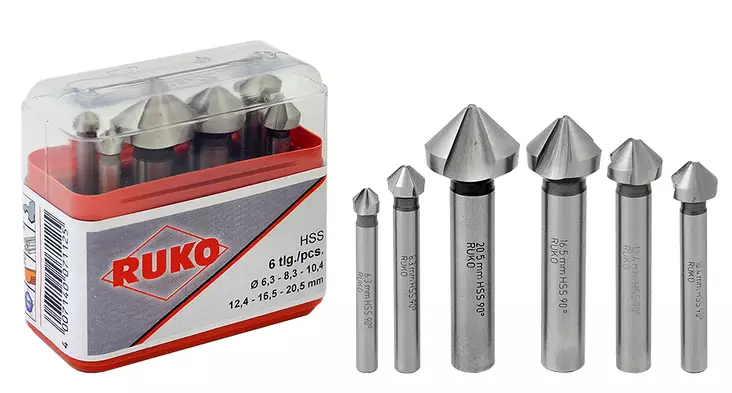Kärkiupotinsarja 6-os. hss 6.3-20.5mm - Kärkiupottimet ja viisteporat - LX2880 - 1