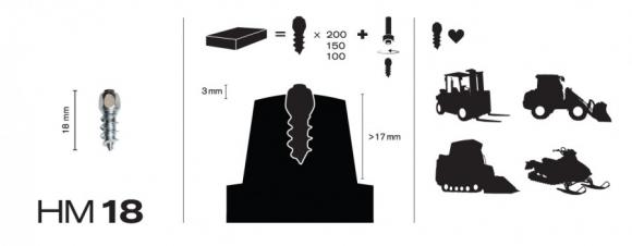MaxiGrip Nastasarja 150pakk.18mm Sis. työkalu - Mönkijän lumiketjut - D62560 - 1